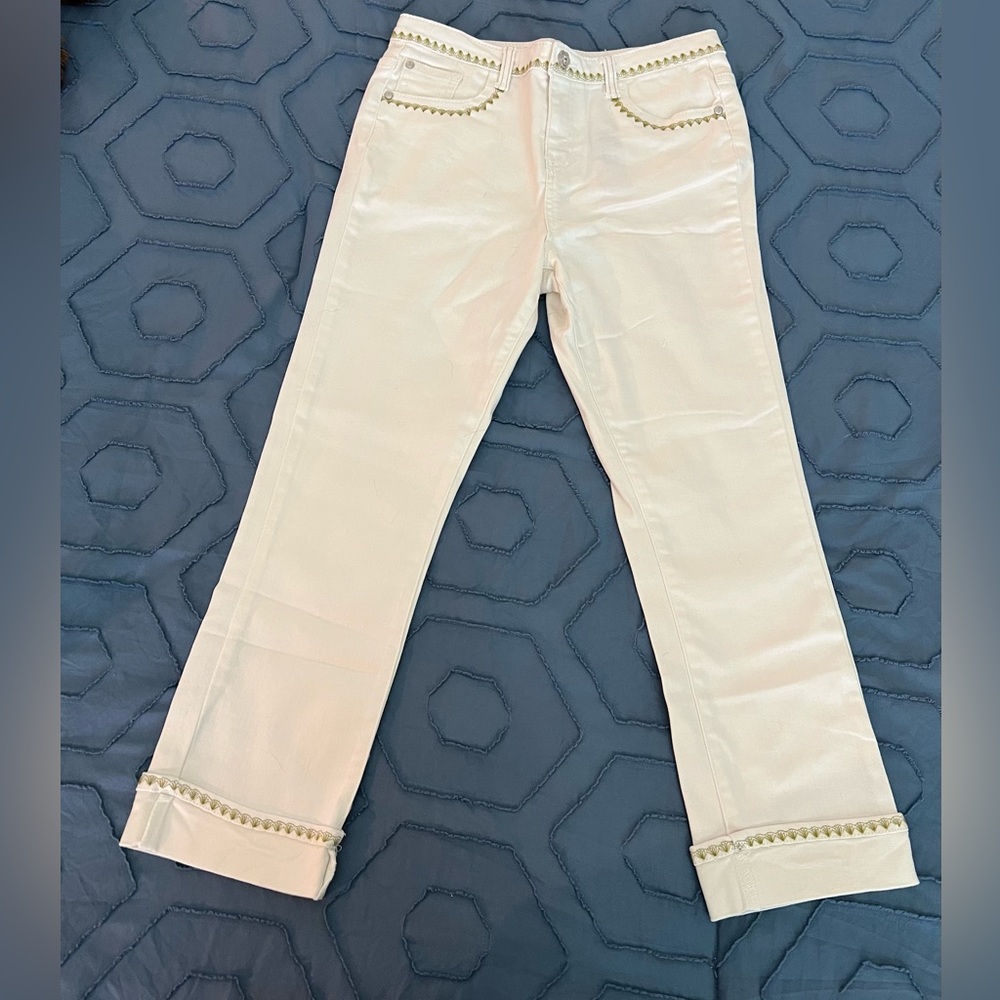 NWT Matilda Jane Girls White Jeans, Size 14.